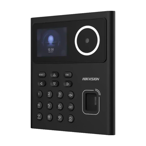 Terminal standalone control acces cu Recunoastere faciala, Amprenta, Card MIFARE si PIN, camera 2MP, ecran LCD color 2.4 inch - HIKVISION DS-K1T320MFWX