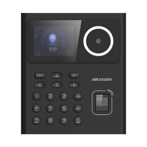 Terminal standalone control acces cu Recunoastere faciala, Amprenta, Card MIFARE si PIN, camera 2MP, ecran LCD color 2.4 inch - HIKVISION DS-K1T320MFWX