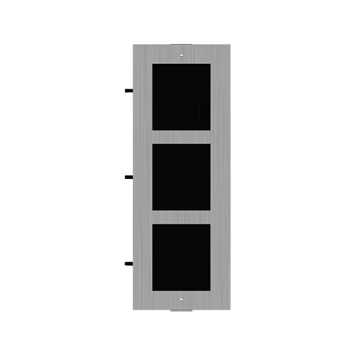 Rama montaj ingropat din otel inoxidabil, 3 module, pentru Interfon modular - HIKVISION DS-KD-ACF3-S