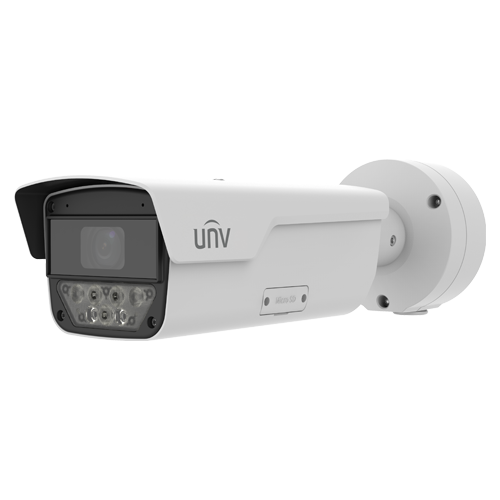 LightHunter - Camera IP, 4MP 60fps, lentila motorizata 8-32mm, AutoFocus, IR 120m, WL 30m, Audio, Alarma, PoE+, IK10 - UNV IPC264SA-AHDX4K-I1