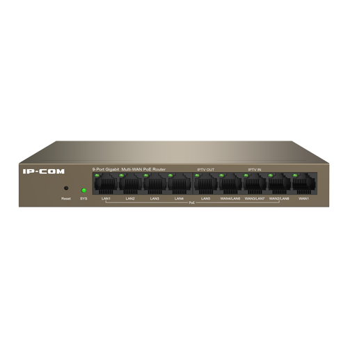 Router 8 porturi  Gigabit PoE+, 95W, 1 port RJ45, Management - IP-COM M20-8G-PoE