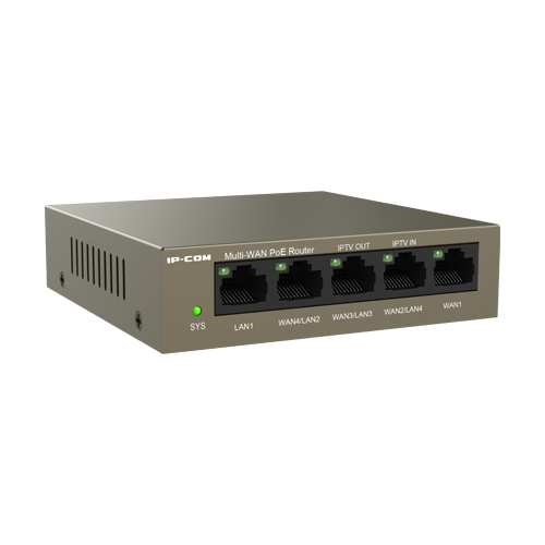 Router 4 porturi Gigabit PoE+, 55W, 1 port RJ45 Gigabit, management - IP-COM M20-PoE