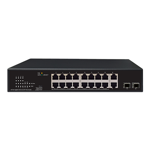 Switch 16xRJ45 POE, 2xRJ45, 2xSFP, Gigabit - UNV NSW2010-18GT2GP-POE-IN