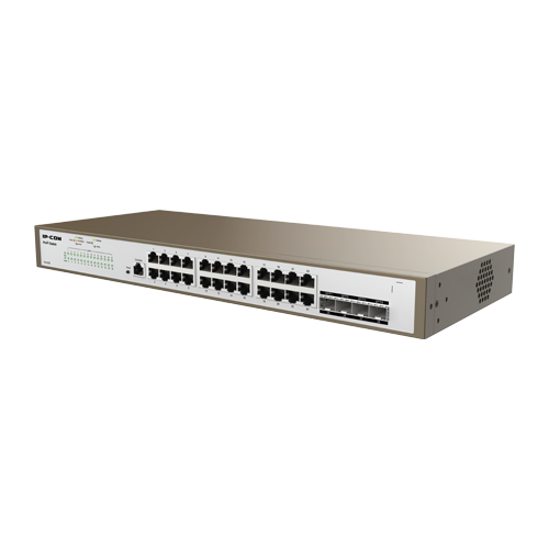 Switch 24 porturi Gigabit, 4 porturi SFP Gigabit, 1 port RJ45 consola, Management, 1U - IP-COM PRO-S24