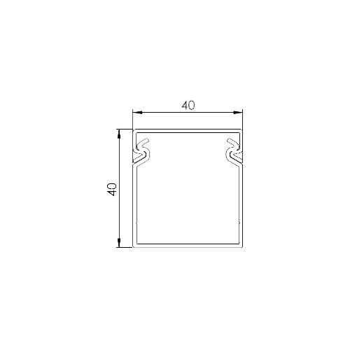 Canal cablu perforat 40x40 mm, cu capac, 2m - DLX PVCP-407-40