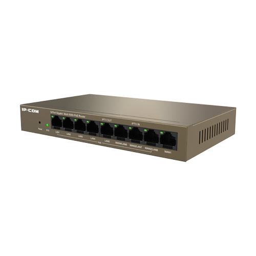 Router 8 porturi  Gigabit PoE+, 95W, 1 port RJ45, Management - IP-COM M20-8G-PoE