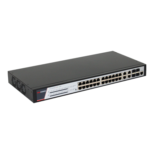 Switch 24 porturi PoE 1000Mbps, 370W, 4 porturi RJ45/SFPGigabit combo, management - HIKVISION DS-3E2528P