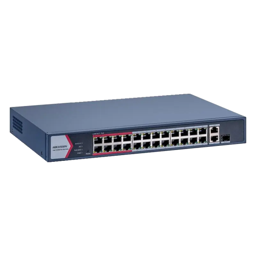 Switch 24 porturi PoE 100Mbps, 1 x Gigabit RJ45, 1 x Gigabit combo, Management - HIKVISION DS-3E1326P-EI-M