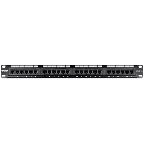 Patch Panel 24 porturi RJ45 UTP 19, Cat5/5e - TRENDnet TC-P24C5E