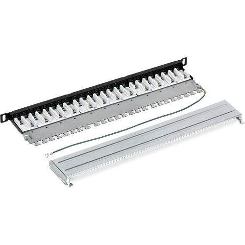 Patch Panel 24 porturi RJ45, Cat6a, Ecranat, 05U - TRENDnet TC-P24C6AHS