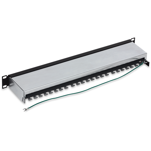 Patch Panel 24 porturi RJ45, Cat6a, Ecranat, 1U - TRENDnet TC-P24C6AS