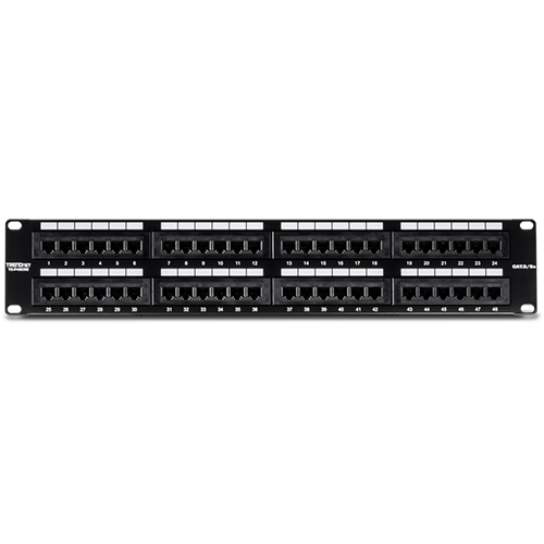 Patch Panel 48 porturi RJ45 UTP 19, Cat5/5e - TRENDnet TC-P48C5E