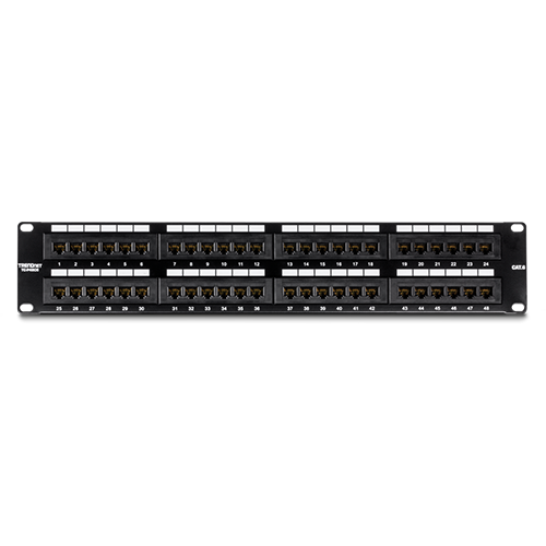 Patch Panel 48 porturi RJ45 UTP, Cat6 - TRENDnet TC-P48C6