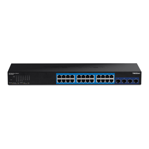 Switch Web Smart Managemet 24 porturi Gigabit, 4 porturi SFP+ 10G - TRENDnet TEG-30284