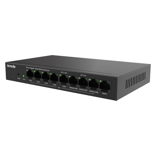 Router 8 porturi PoE+, 1 port WAN, Gigabit, Web Management - TENDA TND-G0-8G-POE