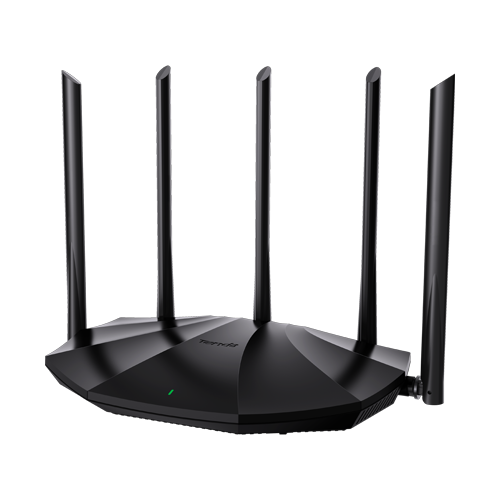 Router Wi-Fi 6, DualBand 2.4Ghz/5GHz, 300+1201Mbps, 5x6dBi, 4 porturi Gigabit - TENDA TND-RX2-PRO