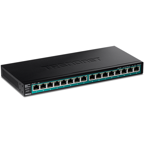 Switch 16 porturi Gigabit PoE/PoE+ 120W - TRENDnet TPE-TG161H