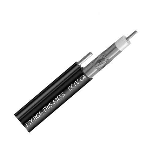 Cablu Coaxial RG6 TRISHIELD autoportant, 305m, negru TSY-RG6-TRIS-MESS