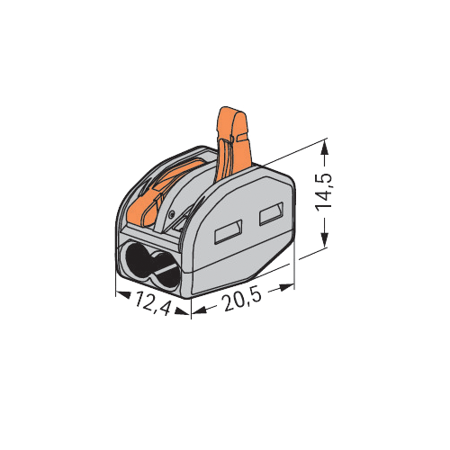 Conector derivatie 2 fire (10 buc.) W-412