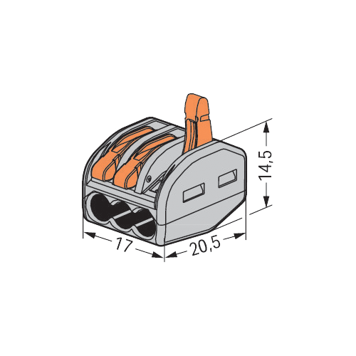 Conector derivatie 3 fire (10 buc.) W-413