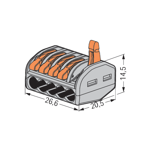 Conector derivatie 5 fire (10 buc.) W-415