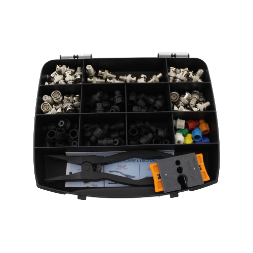 CAP-KIT2BNC | CaP System | Kit 50 conectori CAP SYSTEM, decapator si cleste sertizare - CAP SYSTEM CAP-KIT2BNC Kit 50 conectori CAP SYSTEM, decapator si cleste sertizare - CAP SYSTEM CAP-KIT2BNC