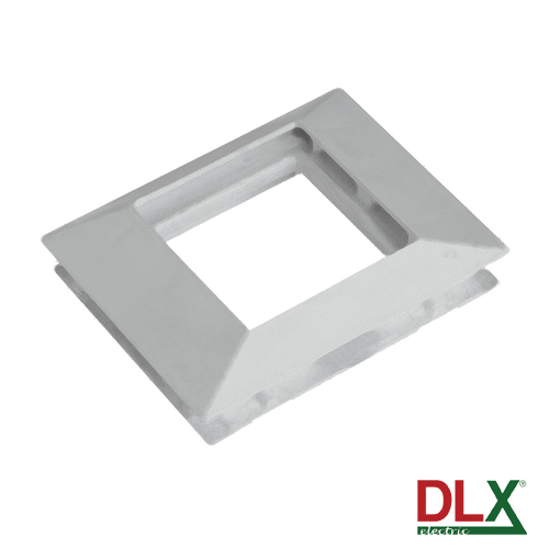 Rama alba simpla pentru aparataj 45x45 mm (2 module) - DLX DLX-102-11 – DLX DLX-102-11