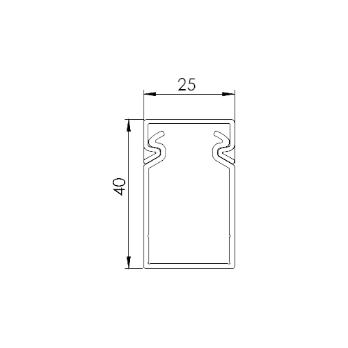 PVCP-257-40 | DLX | Canal cablu perforat 25x40 mm, cu capac, 2m - DLX PVCP-257-40 Canal cablu perforat 25x40 mm, cu capac, 2m - DLX PVCP-257-40