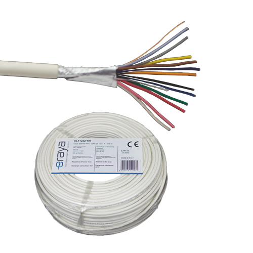AL11222-100 | eRaya | Cablu de alarma 12 fire ecranate, cupru integral, 100m - Eraya AL11222-100 Cablu de alarma 12 fire ecranate, cupru integral, 100m - Eraya AL11222-100