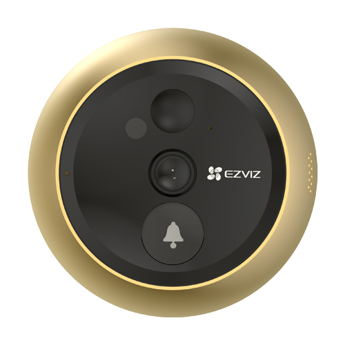 Vizor electronic smart, Wi-Fi, FullHD, monitor 4.3 inch, sonerie, acumulator 4600mAh, Auriu - EZVIZ CS-DP2C-Golden