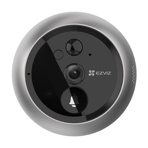 Vizor electronic smart, Wi-Fi, FullHD, monitor 4.3 inch, sonerie, acumulator 4600mAh, Argintiu - EZVIZ CS-DP2C-Silver