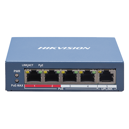 DS-3E1105P-EI | HIKVISION | Switch 4 porturi PoE, 1 port uplink RJ45, SMART Management - HIKVISION DS-3E1105P-EI Switch 4 porturi PoE, 1 port uplink RJ45, SMART Management - HIKVISION DS-3E1105P-EI
