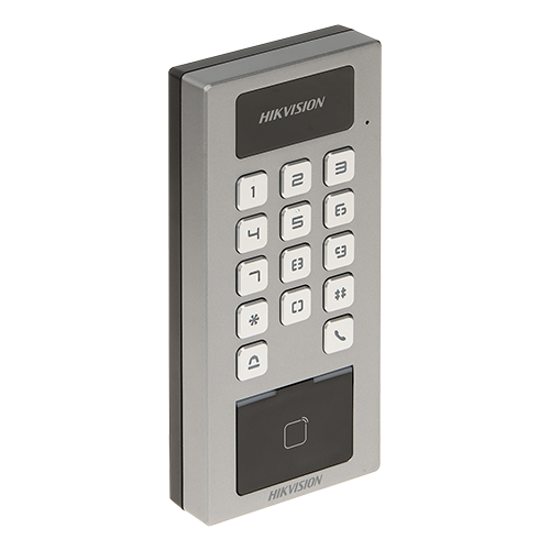 DS-K1T502DBWX | HIKVISION | Terminal control acces si interfon cu tastatura, cititor card, Bluetooth, Wi-Fi, Alarma - HIKVISION DS-K1T502DBWX Terminal control acces si interfon cu tastatura, cititor card, Bluetooth, Wi-Fi, Alarma - HIKVISION DS-K1T502DBWX