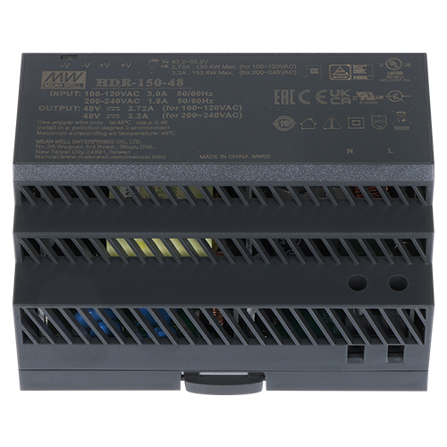Sursa alimentare 48V DC, 3.2A, 150W, montaj sina DIN - HIKVISION DS-KAW150-4N
