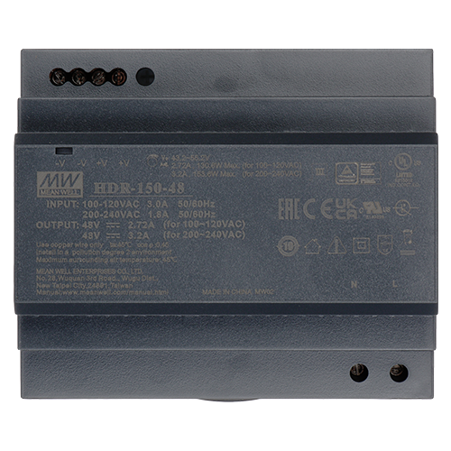 Sursa alimentare 48V DC, 3.2A, 150W, montaj sina DIN - HIKVISION DS-KAW150-4N