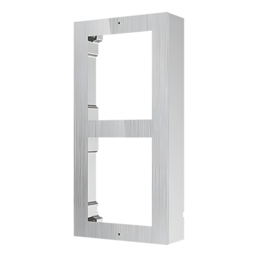 Rama montaj aparent din otel inoxidabil, 2 module, pentru Interfon modular - HIKVISION DS-KD-ACW2-S