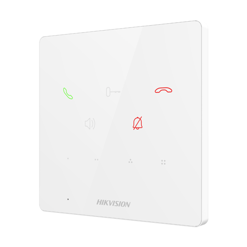 Post interior interfon TCP/IP, 9 butoane, PoE, Alarma IN, ALB - HIKVISION DS-KH6000-E1-White