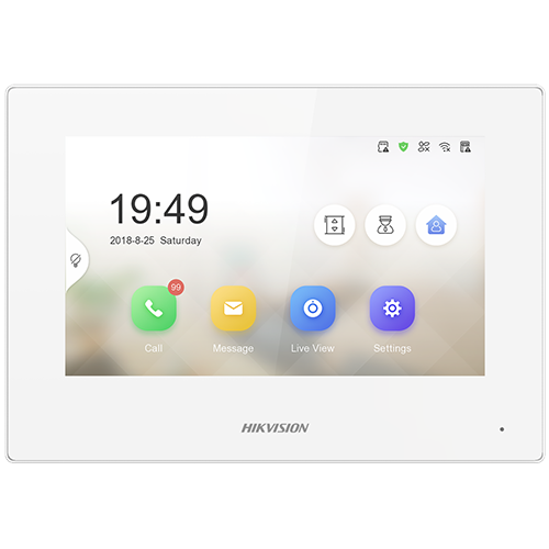 Monitor videointerfon TCP/IP, TFT LCD 7 inch touch screen, PoE - HIKVISION DS-KH6320-LE1-W – HIKVISION DS-KH6320-LE1-W