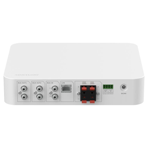 Amplificator IP doua zone, 80W, Alarma, USB, Bluetooth - HIKVISION DS-QAE1A80G1-VB
