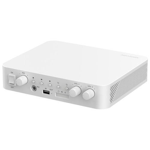 Amplificator IP doua zone, 80W, Alarma, USB, Bluetooth - HIKVISION DS-QAE1A80G1-VB