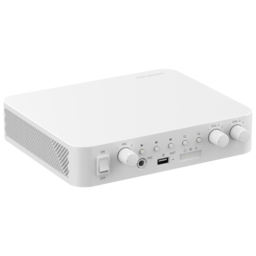 Amplificator IP doua zone, 80W, Alarma, USB, Bluetooth - HIKVISION DS-QAE1A80G1-VB