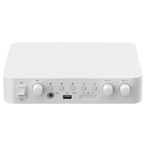 Amplificator IP doua zone, 80W, Alarma, USB, Bluetooth - HIKVISION DS-QAE1A80G1-VB