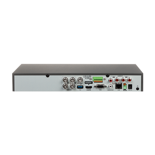DVR 4 ch analog max. 4K, 4 ch IP max. 4K, AUDIO over coaxial, Alarma, 1U - HIKVISION iDS-7204HTHI-M1-S(4A+4/1ALM)