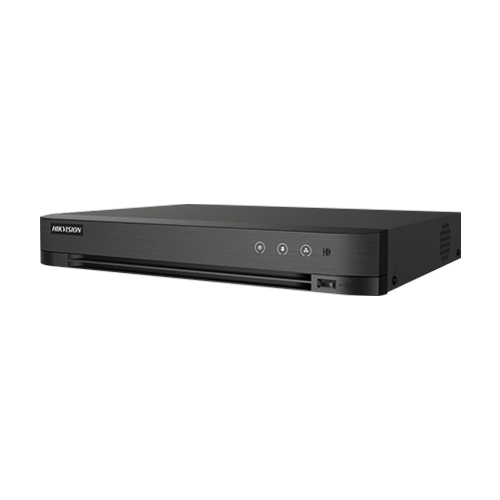 DVR 4 ch analog max. 4K, 4 ch IP max. 4K, AUDIO over coaxial, Alarma, 1U - HIKVISION iDS-7204HTHI-M1-S(4A+4/1ALM)