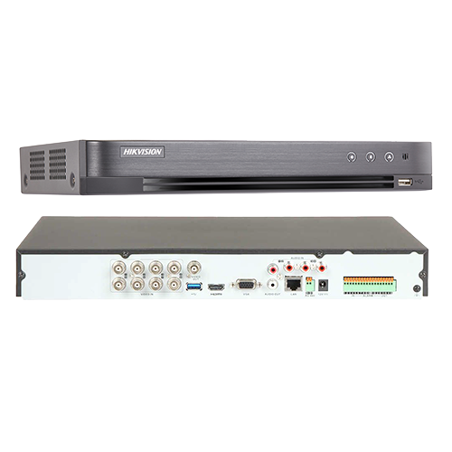 DVR AcuSense 8 ch. video 8MP, Analiza video, AUDIO over coaxial, Alarma 8/4 - HIKVISION iDS-7208HUHI-M2-SA