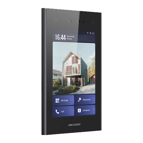 Videointerfon TCP/IP, 8 touch screen, recunoastere faciala - HIKVISION DS-KD9403-E6
