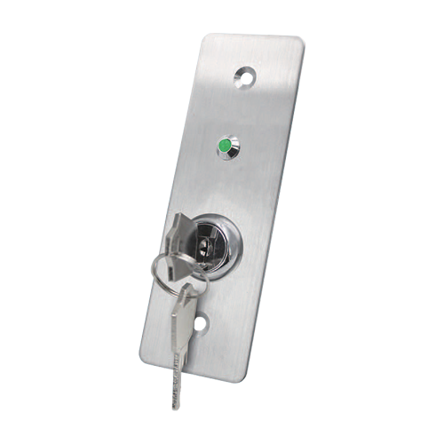 CSK-408SLED | CSAccess | Buton de iesire cu cheie, montaj ingropat, inox, LED, NO-NC-COM, 115 x 40 mm CSK-408SLED Buton de iesire cu cheie, montaj ingropat, inox, LED, NO-NC-COM, 115 x 40 mm CSK-408SLED