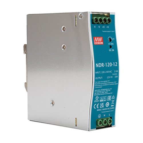NDR-120-12 | MeanWell | Sursa de alimentare in comutatie, 12V / 10A, sina DIN - MEAN WELL NDR-120-12 Sursa de alimentare in comutatie, 12V / 10A, sina DIN - MEAN WELL NDR-120-12