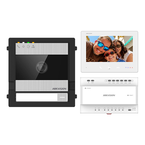 DS-KIS704EY-SS | HIKVISION | KIT videointerfon 2 fire pentru 1 familie, monitor 7 inch, Alarma, IK08, Card 32GB - HIKVISION DS-KIS704EY-SS KIT videointerfon 2 fire pentru 1 familie, monitor 7 inch, Alarma, IK08, Card 32GB - HIKVISION DS-KIS704EY-SS