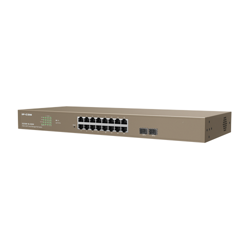 Switch 16 porturi PoE Gigabit, 2 porturi SFP Gigabit, Cloud Management - IP-COM G3318P-16-250W